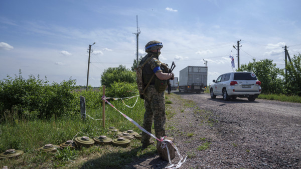 Ein ukrainischer Soldat in der Region Sumy