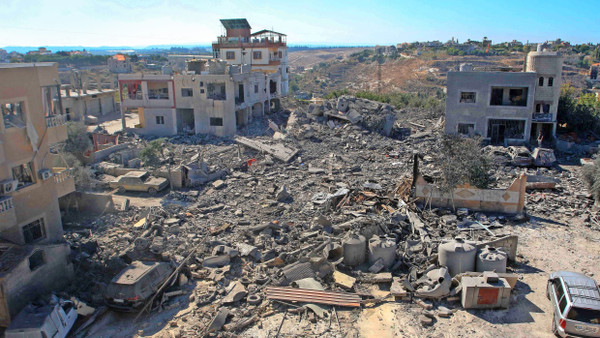 Attacke in der Nacht: Das Dorf Saksakiyeh im Süden Libanons nach einem Luftangriff der israelischen Armee