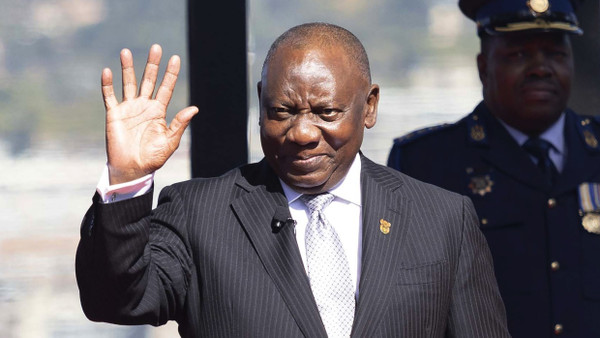 Der südafrikanische Präsident Cyril Ramaphosa bei seiner Amtseinführung am 19. Juni in Tshwane