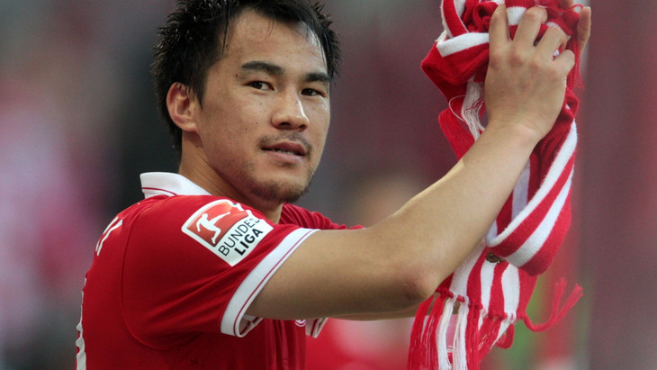 Shinji Okazaki im Jahr 2014 noch als Spieler von Mainz 05