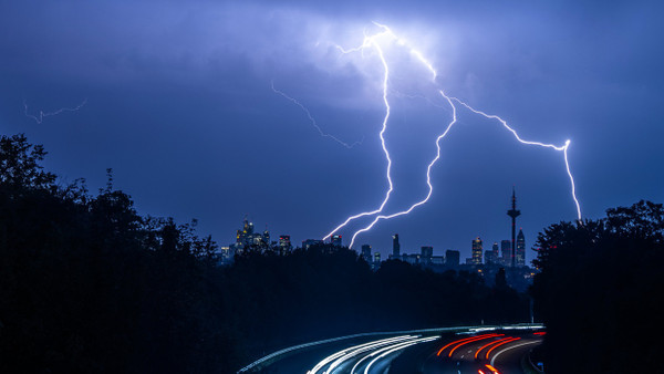 Eine Naturgewalt, die erschüttert: Gewitter über Frankfurt im September 2023.