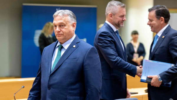 Viktor Orbán in Brüssel vor einem informellen Treffen der EU-Regierungschefs