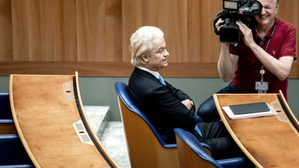 Geert Wilders am Donnerstag während einer Regierungssitzung in Den Haag