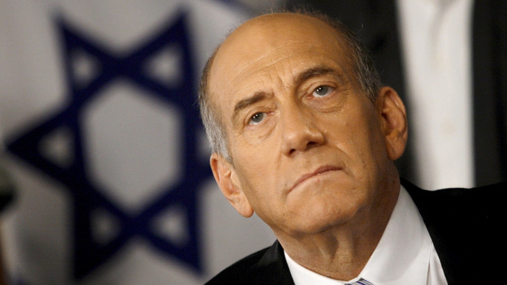 Ehud Olmert im Jahr 2008 in Jerusalem