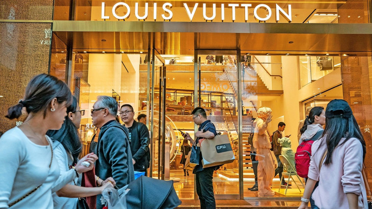 Die Kundschaft fehlt: Ein Geschäft von Louis Vuitton in Hongkong