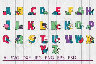 Alphabet Bundle, SVG Filex, DXF Files, Cuttable Files