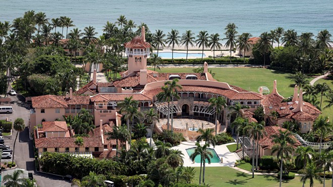 Aerial view of expansive Mar-a-Lago resort, Donald Trump's 120-room, oceanfront club and residence