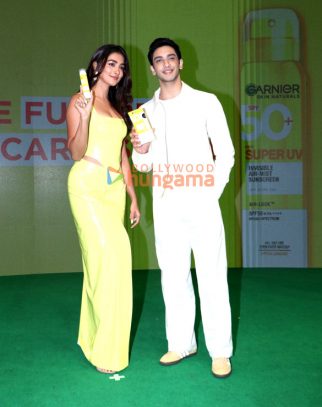 Photos: Pooja Hegde and Vedang Raina snapped at Garnier event in Worli