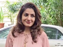 Raveena Tandon happily poses for paps as she gets clicked