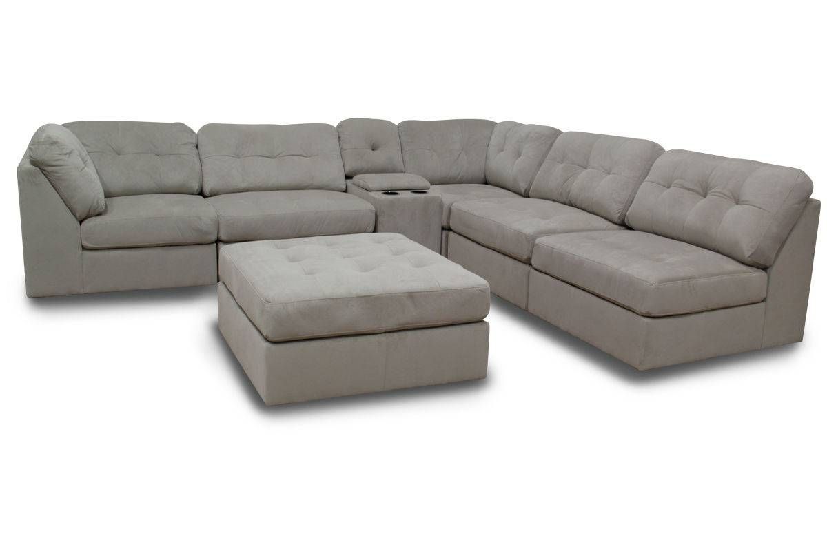 Furniture: Interesting Microfiber Sectional For Living Room In 6 Piece Modular Sectional Sofa (View 20 of 30)