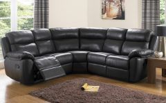 Large Black Leather Corner Sofas