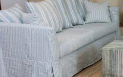 Blue and White Striped Sofas