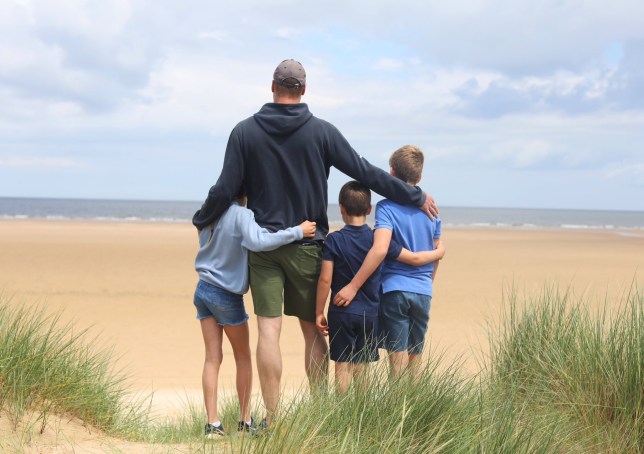 Prince William with his children - Father's Day 2024 photo issued by the Palace