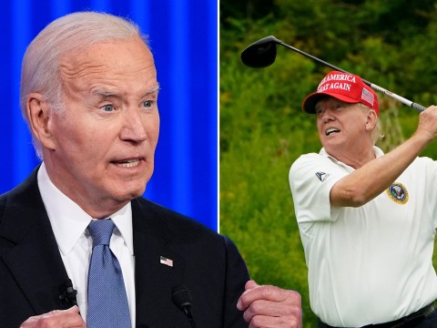 Biden admits being 'knocked down' in debate after Trump calls him 'broken down pile'