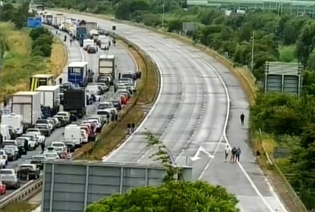 The M5 closed in both directions in Somerset.