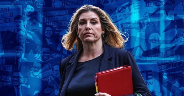 Penny Mordaunt holding a red folder