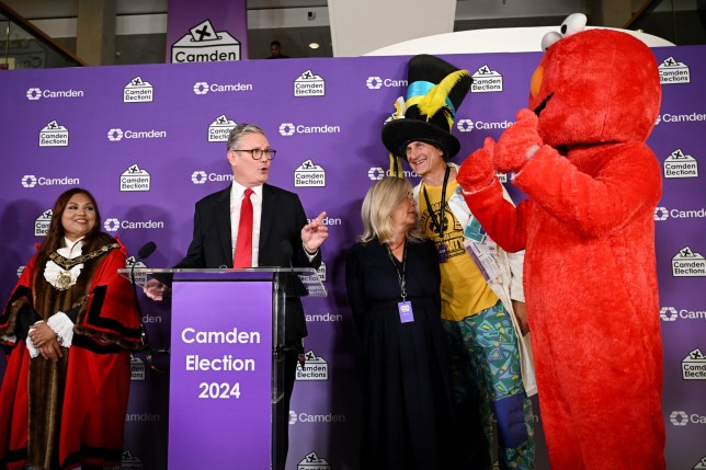 LONDON, ENGLAND - JULY 5: Labour leader Keir Starmer speaks after winning the constituency of Holborn and St Pancras during the UK general election on July 5, 2024 in London, England. Labour Leader Sir Keir Starmer holds Holborn and St Pancras with 18884 votes. (Photo by Leon Neal/Getty Images)