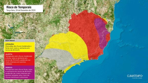 A chuva deve se estender durante a semana, com riscos de alagamentos e deslizamentos