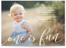 Foil-Pressed Children's Birthday Party Invitations