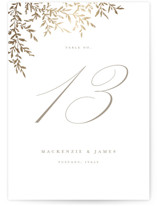 Foil-Pressed Table Numbers