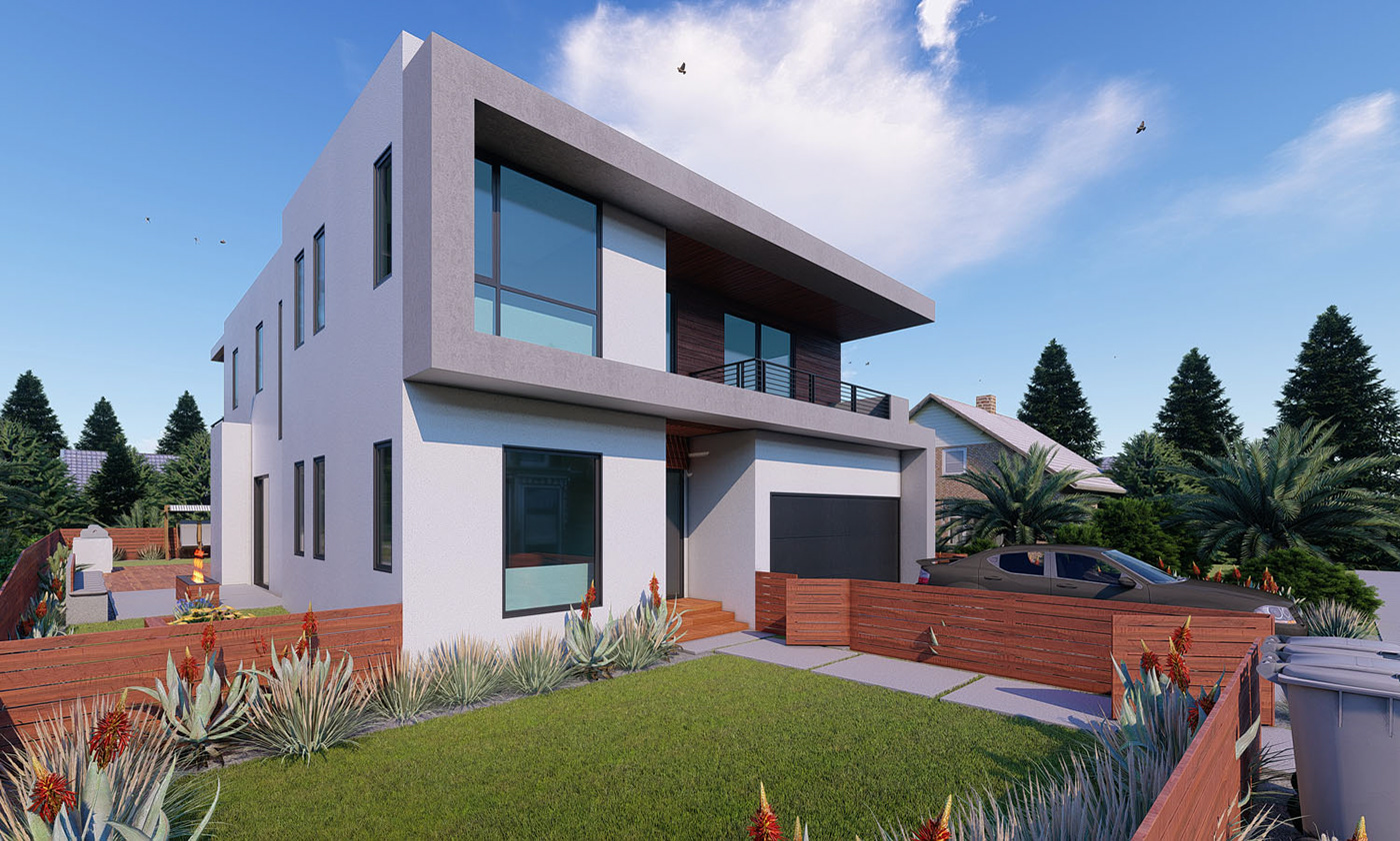 modern house exterior Render zee lumion visualization