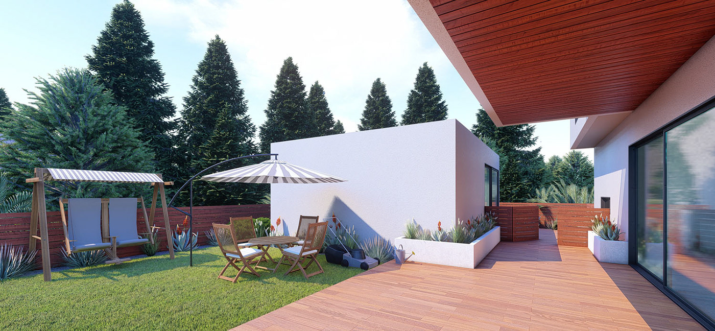 modern house exterior Render zee lumion visualization