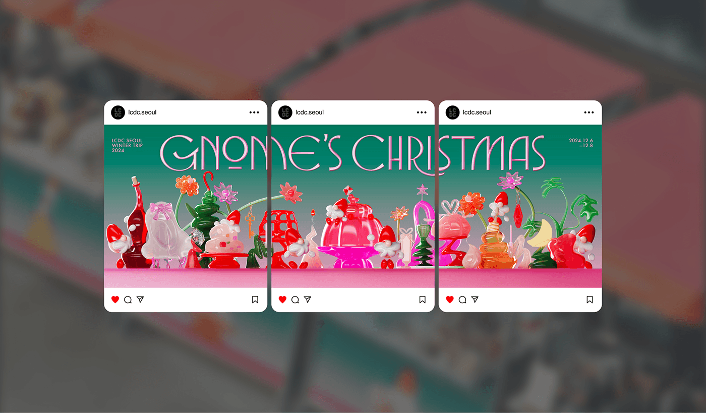 Event graphic design  3D Christmas gnome ILLUSTRATION  mobile game Character design  Digital Art 