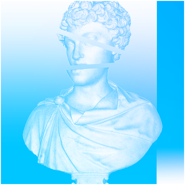 blue statue