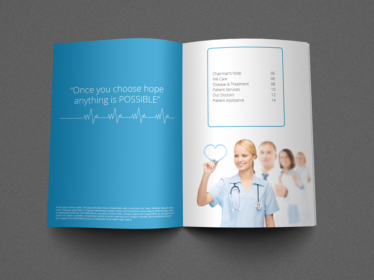 hospital brochure medical brochure Health Brochure Corporate Brochure business brochure simple clean modern medical icon