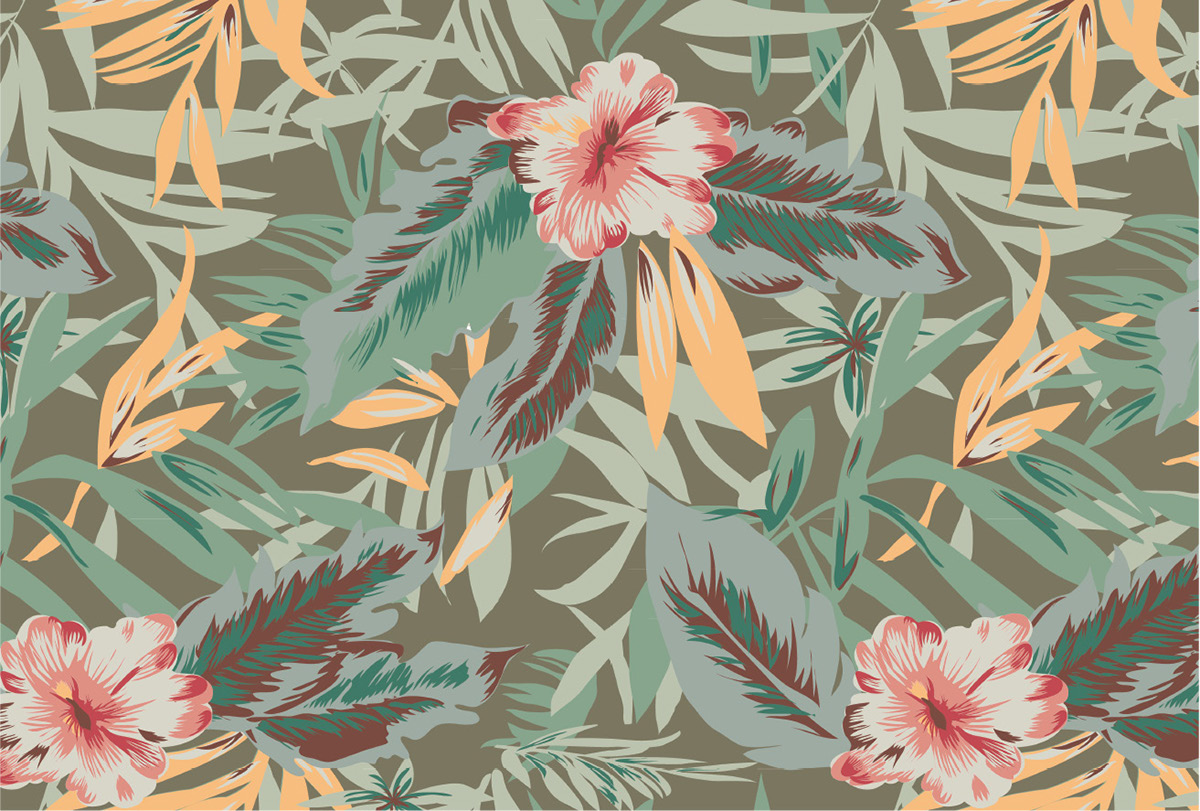 HAWAII flowerprint flower fabric Summer Trend fabric design flowerpower textile design  pattern design  surface design