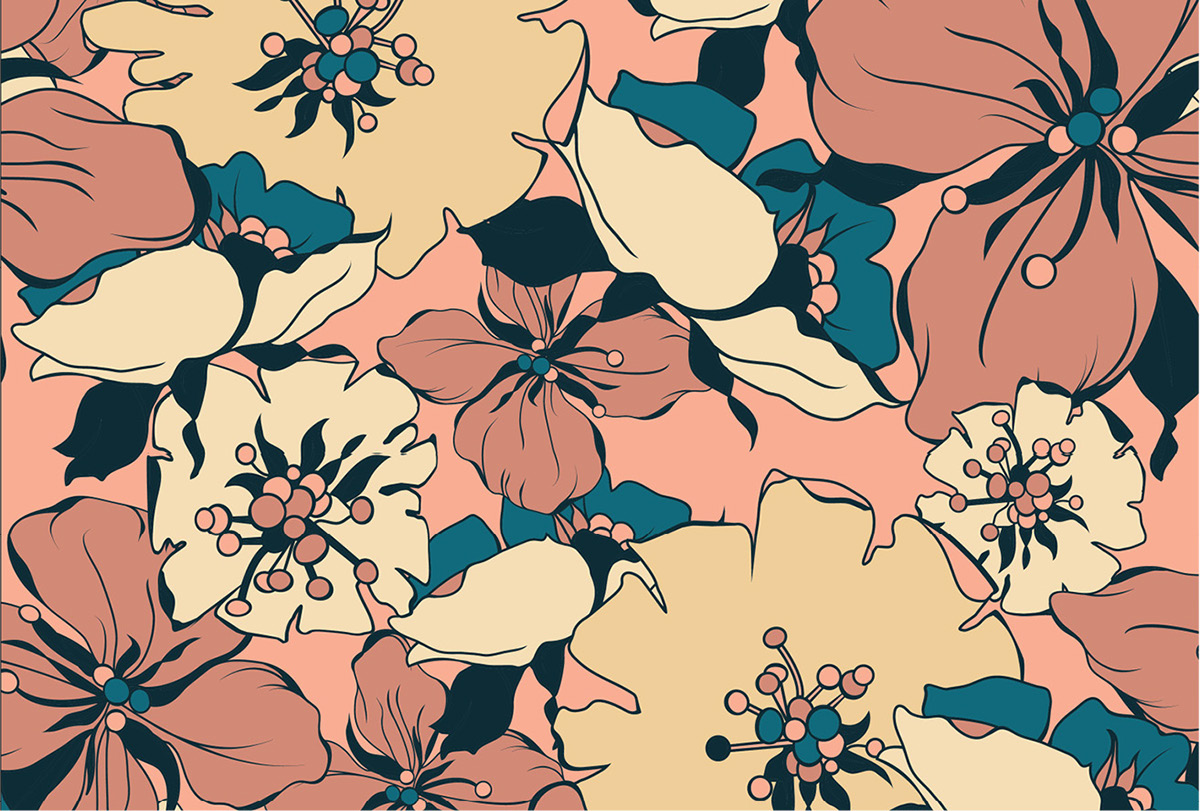 HAWAII flowerprint flower fabric Summer Trend fabric design flowerpower textile design  pattern design  surface design