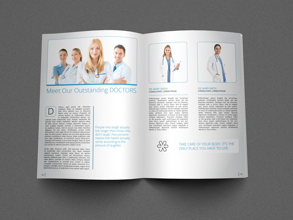 hospital brochure medical brochure Health Brochure Corporate Brochure business brochure simple clean modern medical icon