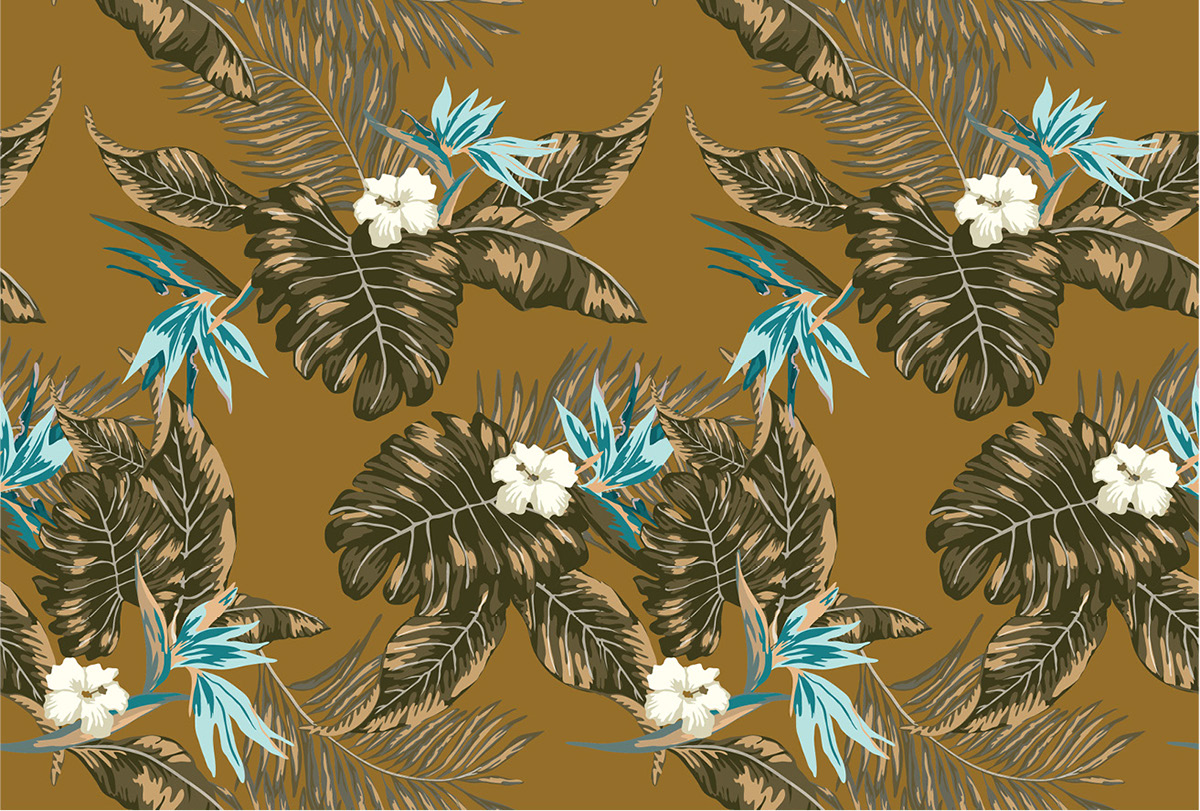 HAWAII flowerprint flower fabric Summer Trend fabric design flowerpower textile design  pattern design  surface design