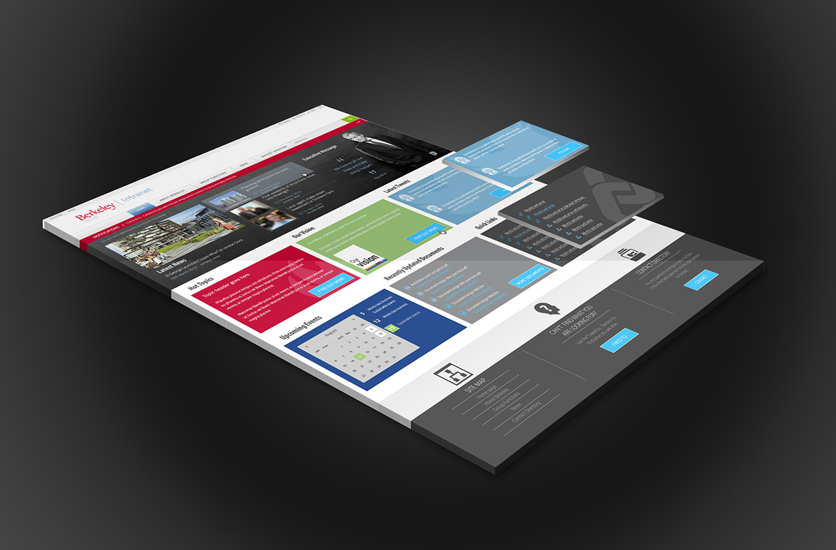 Intranet UI ux Style look and feel content