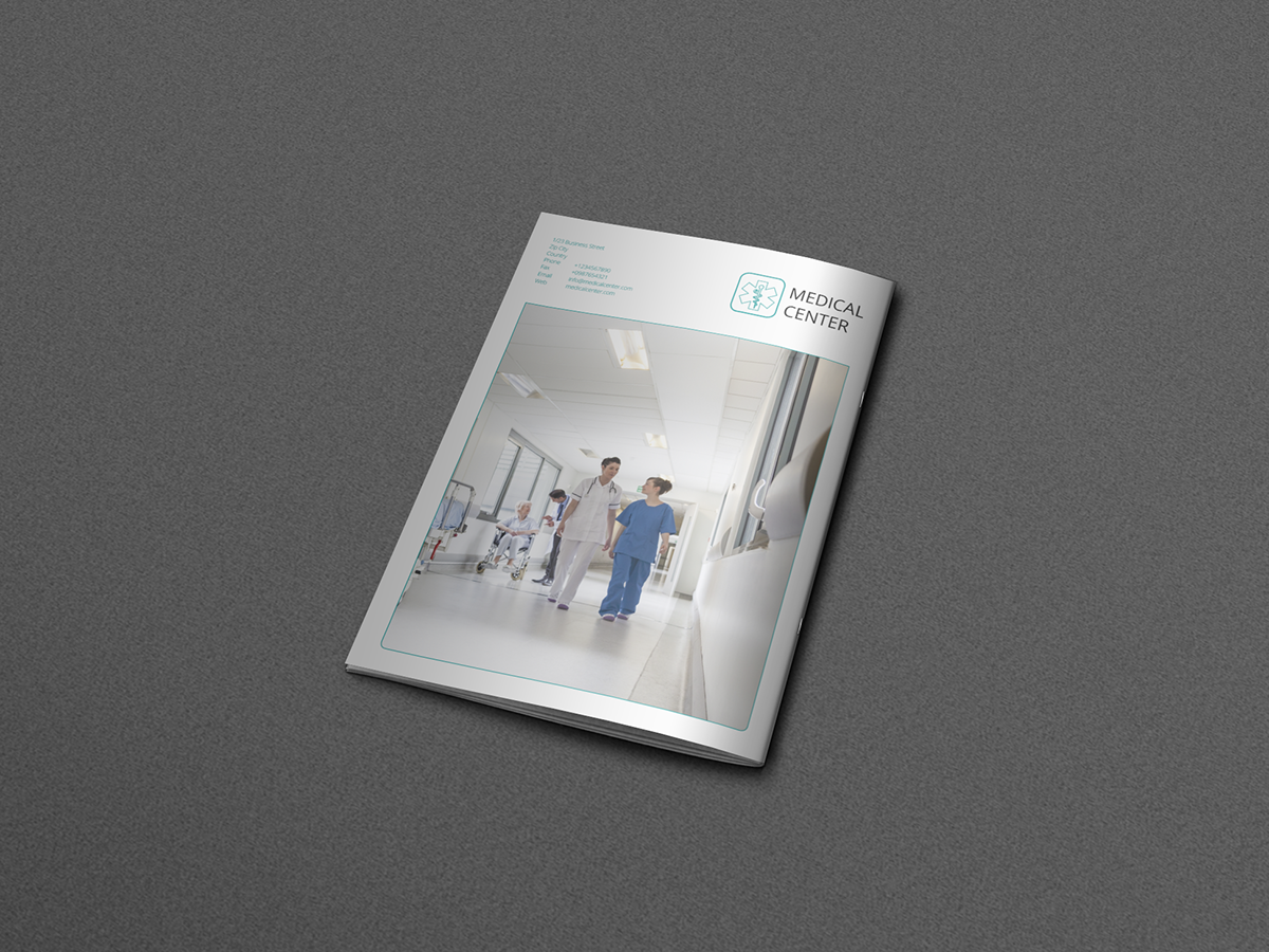 hospital brochure medical brochure Health Brochure Corporate Brochure business brochure simple clean modern medical icon