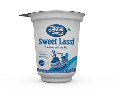 Saras Lassi Cup / Container Label Design