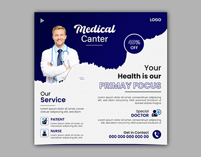 Medical Care Social Media Banner Design Template