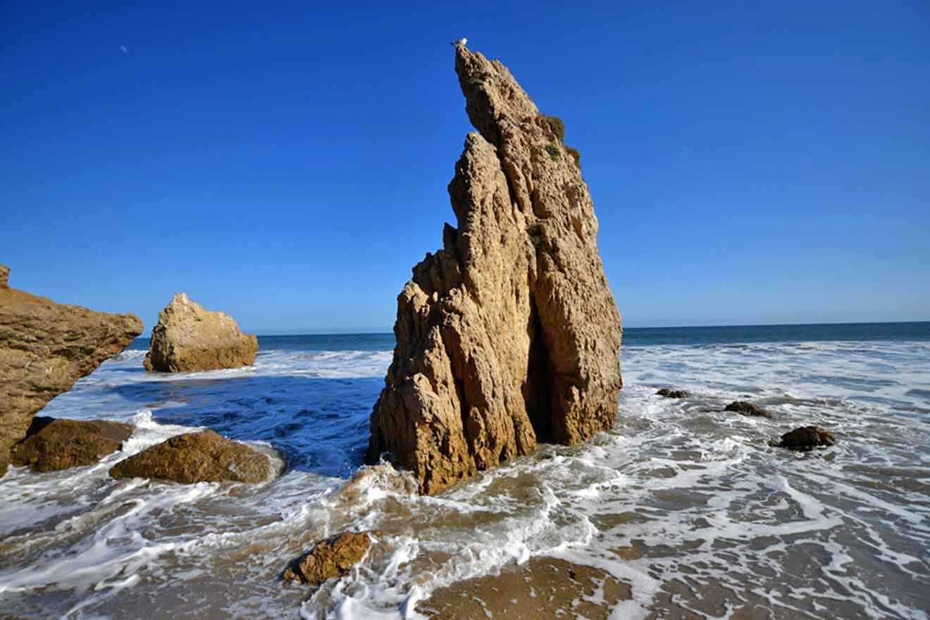 various rocks in the ocean