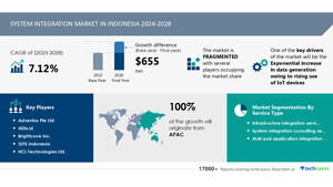 Indonesia System Integration Market to Grow by USD 655 Million (2024-2028) Driven by IoT Data Surge, AI-Powered Market Insights - Technavio