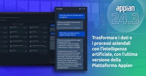 L'ultima versione della piattaforma Appian trasforma i dati aziendali e l'automazione dei processi con innovazioni guidate dall'intelligenza artificiale