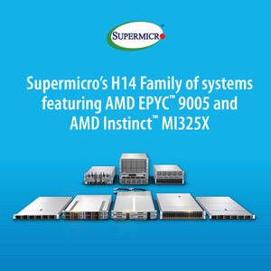 Supermicro introduceert nieuwe servers en GPU-versnelde systemen met CPU's uit de AMD EPYC™ 9005-serie en AMD Instinct™ MI325X GPU's voor AI-ready datacenters