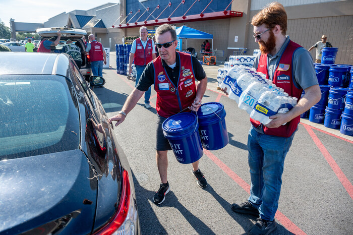 Lowe’s stores in the areas affected by Hurricane Milton will host disaster relief events to distribute cleaning supplies beginning next week.