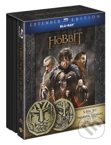 Hobit: Bitva pěti armád Prodloužená verze 3D Edice s mincemi - Peter Jackson, Magicbox, 2015