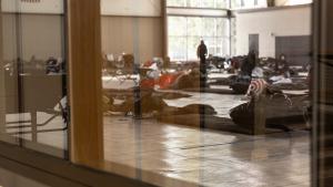 People staying at the Charles Jordan Community Center shelter