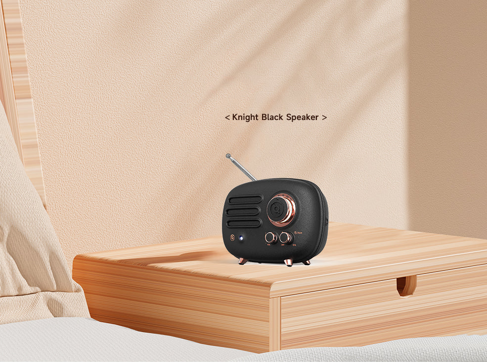 MUZEN Knight Black Portable FM Radio & Bluetooth Speaker