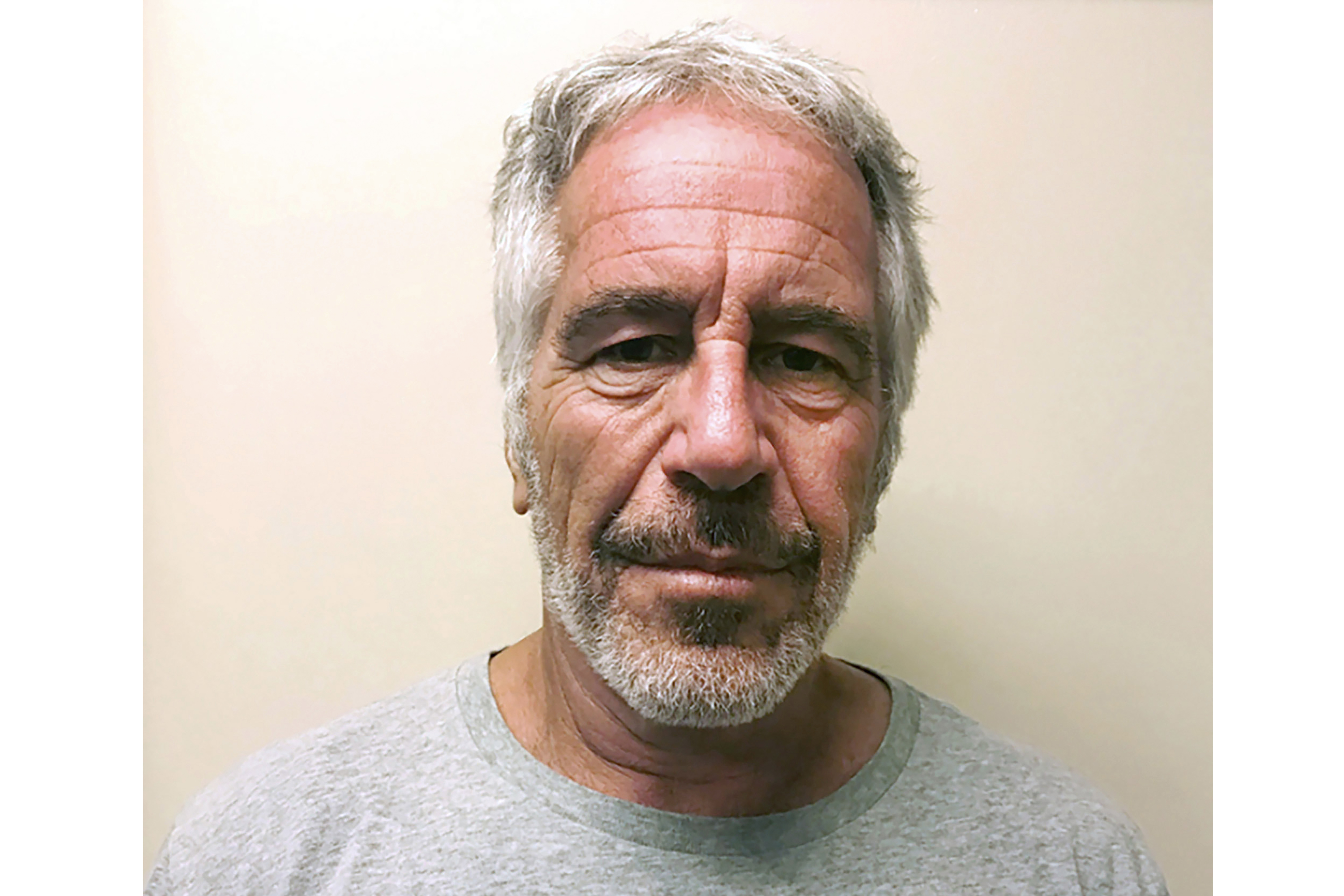 FILE - This photo provided by the New York State Sex Offender Registry shows Jeffrey Epstein, March 28, 2017. On Monday, July 1, 2024, Florida Circuit Judge Luis Delgado released the transcripts of a 2006 grand jury investigation that looked into sex trafficking and rape allegations made against Epstein. (New York State Sex Offender Registry via AP, File)