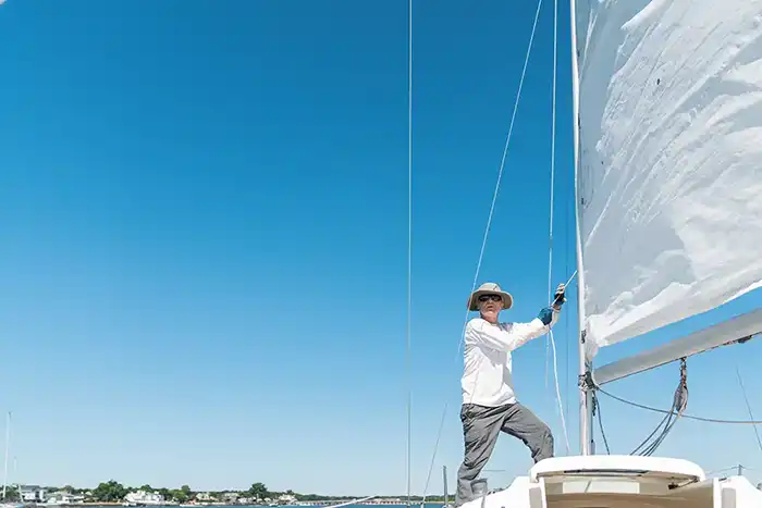 Male on a boat