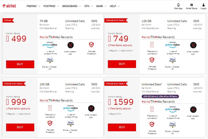 Airtel-PostPaid-Plans