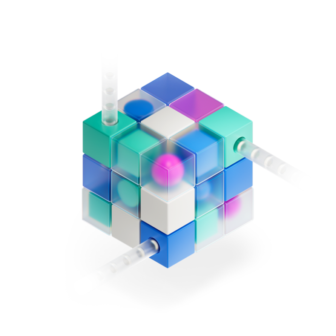 3d isometric illustration representing AI