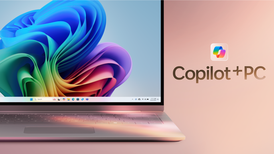 Laptop and text that says "Copilot+PC"